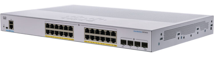Cisco Business CBS250-24PP-4G-EU 24-port PoE+ Gigabit Ethernet Smart Switch  with 4 x Gigabit SFP (100W Power Budget)