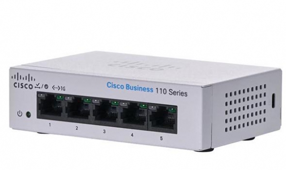 CBS110-5T-D-EU - Cisco CBS110 Unmanaged 5-port GE, Desktop, Ext PS