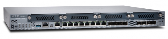 SRX345-SYS-JB-DC with 16GbE, 4x MPIM slots, 4G RAM, 8G Flash, single DC power supply, cable and RMK