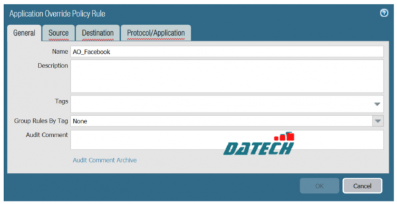 HƯỚNG DẪN CẤU HÌNH APPLICATION OVERRIDE TRÊN TƯỜNG LỬA PALO ALTO