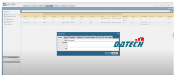 Hướng dẫn cấu hình QoS giới hạn băng thông download trên firewall Palo-Alto